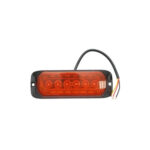 Lampa laterala stroboscopica LED 12-24V galbena 9 functii 132x46x19mm FR1287 Cod: BK98690