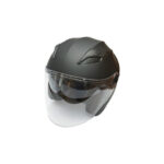 Casca moto tip jet neagra, model urban cu viziera transparenta si ochelari de soare, marimea L Cod: DISTM80