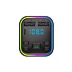 Modulator FM auto Bluetooth 5.0 Type-C dual USB 3.1A incarcare rapida RGB afisaj LED Cod: RAZ152 - imagine 2