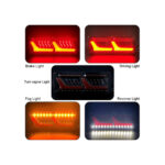 Set lampa LED 5 functii 12V-24V cu semnal dinamic Neon Effect 32x13cm pentru duba, camion  Cod: ST0419 - imagine 3