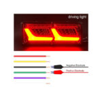 Set lampa LED 5 functii 12V-24V cu semnal dinamic Neon Effect 32x13cm pentru duba, camion  Cod: ST0419 - imagine 4