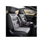 Huse Auto Universale 11 Piese Negru cu Gri Compatibile Scaune Fata si Spate  Cod: HNG1321-2 - imagine 3