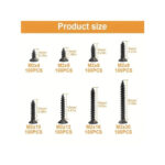 Trusa suruburi autofiletante otel carbon 800 bucati set organizat MIV - imagine 2