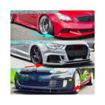 Prelungire bara fata auto universala spoiler 185cm negru lucios 3 piese Cod: UNIV-028-231