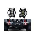 Set proiectoare  LED auto 30W 6500LM cu angel eyes alb rece galben 12V  4 inch Cod: ZC-FOGY1 - imagine 6