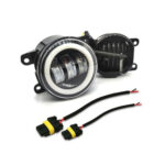 Set proiectoare  LED auto 30W 6500LM cu angel eyes alb rece galben 12V  4 inch Cod: ZC-FOGY1 - imagine 4