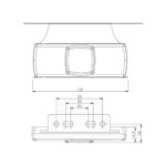 Lampa gabarit auto LED rosie cu suport lateral 100x32 mm 12-36V Fristom Cod: FT-017C - imagine 4
