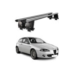 Bare transversale portbagaj auto aluminiu compatibile plafon neted Alfa Romeo 147 2000-2010 argintii sau negre Cod: CB200101 Kit-101
