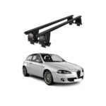 Bare transversale portbagaj auto aluminiu compatibile plafon neted Alfa Romeo 147 2000-2010 argintii sau negre Cod: CB200101 Kit-101 - imagine 2