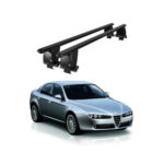 Bare transversale portbagaj auto aluminiu compatibile plafon neted Alfa Romeo 159 2005-2013 argintii sau negre Cod: CB200101 Kit-109 - imagine 2