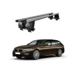 Bare transversale portbagaj auto aluminiu compatibile plafon neted BMW Seria 5 G31 Touring 2017-> argintii sau negre Cod: CB200101 Kit-101