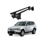 Bare transversale portbagaj auto aluminiu compatibile plafon neted BMW X3 E83 2004-2010 argintii sau negre Cod: CB200101 Kit-103 - imagine 2
