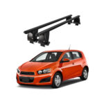 Bare transversale portbagaj auto aluminiu compatibile plafon neted Chevrolet Aveo T300 Hatchback 2012-2016 argintii sau negre Cod: CB200101 Kit-101 - imagine 2