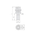 Prezon janta auto M14x1.5 58mm MW R14 con rotund cheie HEX19 Cod: B657 - imagine 2