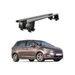 Bare transversale portbagaj auto aluminiu compatibile plafon neted Ford C-Max II 2010-2019 argintii sau negre Cod: CB200101 Kit-102