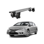 Bare transversale portbagaj auto aluminiu compatibile plafon neted Honda Civic VIII Sedan 2006-2011 argintii sau negre Cod: CB200101 Kit-108