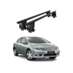 Bare transversale portbagaj auto aluminiu compatibile plafon neted Honda Civic IX FB Sedan 2012-2015 argintii sau negre Cod: CB200101 Kit-108 - imagine 2