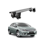 Bare transversale portbagaj auto aluminiu compatibile plafon neted Honda Civic IX FB Sedan 2012-2015 argintii sau negre Cod: CB200101 Kit-108
