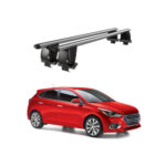 Bare transversale portbagaj auto aluminiu compatibile plafon neted Hyundai Accent V HC Sedan 2017-> argintii sau negre Cod: CB200101 Kit-102