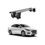 Bare transversale portbagaj auto aluminiu compatibile plafon neted Hyundai Accent V HC Hatchback 2017-> argintii sau negre Cod: CB200101 Kit-108