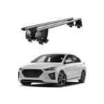 Bare transversale portbagaj auto aluminiu compatibile plafon neted Hyundai Ioniq AE 2016-> argintii sau negre Cod: CB200101 Kit-102