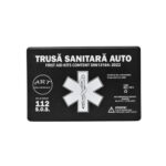 Trusa medicala auto de prim ajutor cutie plastic omologata RAR / DIN13164:2022 marca ART