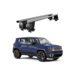 Bare transversale portbagaj auto aluminiu compatibile plafon neted Jeep Renegade 2014-> argintii sau negre Cod: CB200101 Kit-101